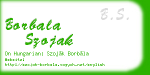 borbala szojak business card