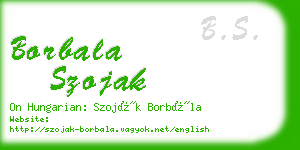 borbala szojak business card